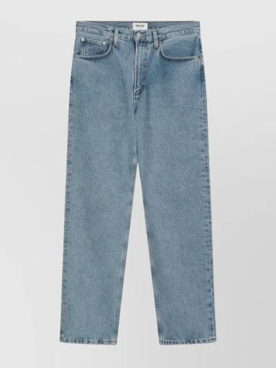 AGOLDE REGENERATED DENIM TROUSERS WITH FRONT AND BACK POCKETS
