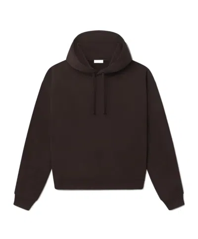 Agolde Relaxed Cotton Hoodie In Burgundy