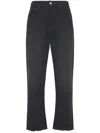 Agolde Relaxed Fit Cropped Trousers In Black