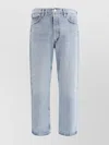 Agolde Wide-leg Light Blue Denim Trousers