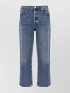 Agolde Relaxed Fit Faded Denim Trousers With Pockets In Blue