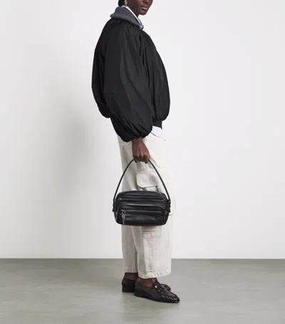 Agolde Relaxed Raffi Bomber Jacket In Black