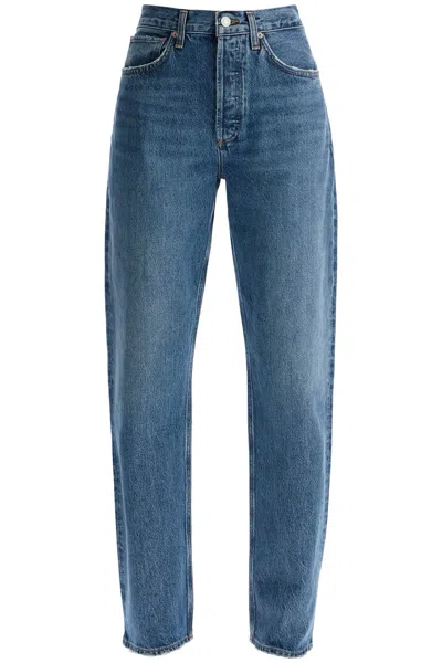 Agolde Relaxed Straight Fit Kelly Jeans In Blue