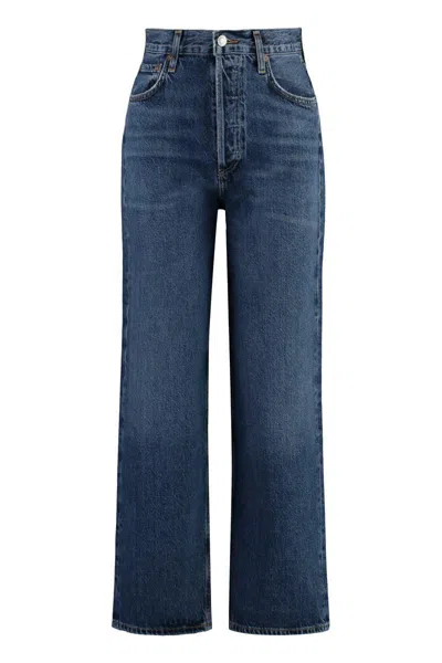 AGOLDE AGOLDE REN 5-POCKET STRAIGHT-LEG JEANS