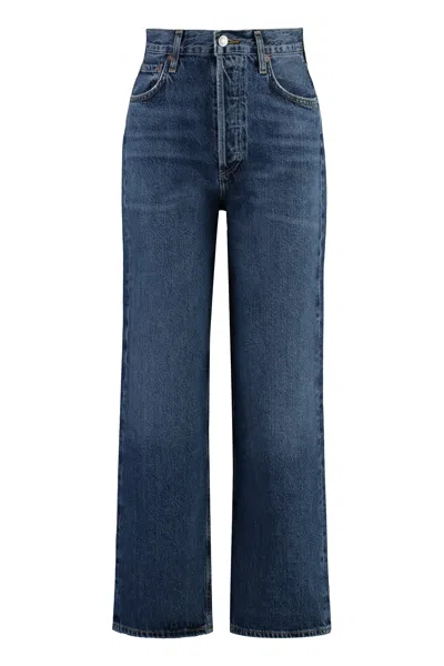 AGOLDE AGOLDE REN 5-POCKET STRAIGHT-LEG JEANS
