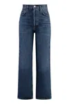 Agolde Ren 5-pocket Straight-leg Jeans In Denim