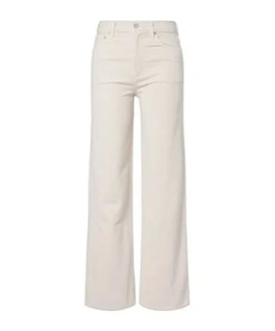 Agolde Ren Corduroy Wide-leg Casual Trousers In White