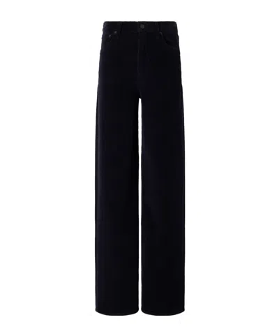 Agolde Ren Cotton-corduroy High-waist Wide-leg Pants In Black