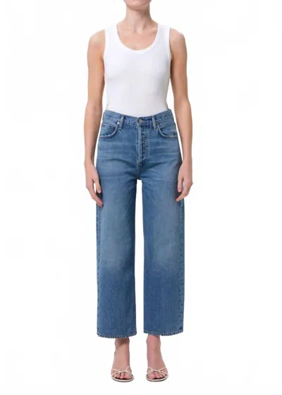 Agolde Ren Wide Leg Jean In Shrine In Blue