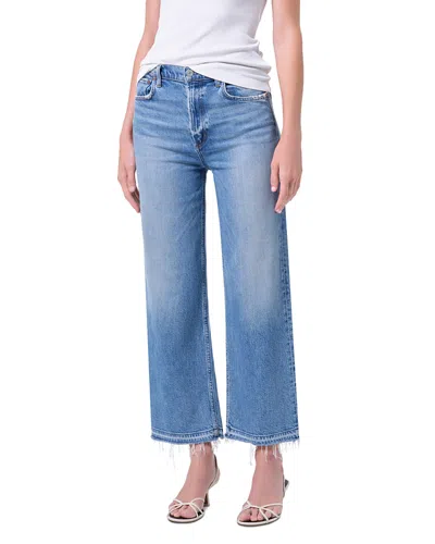 Agolde Ren High Rise Ankle Wide Leg Jeans In Measure In Blue