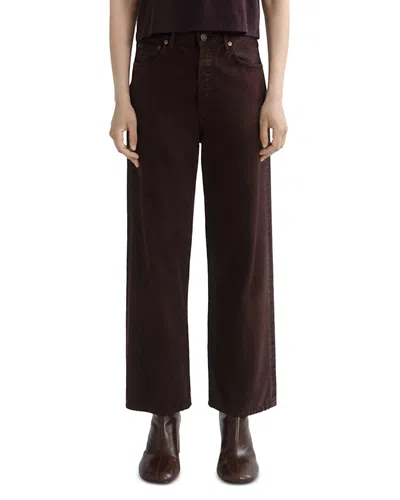 Agolde Ren High Rise Ankle Wide Leg Jeans In Sloe Berry In Multi