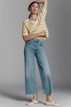 Agolde Ren High-rise Crop Wide-leg Jeans In Blue