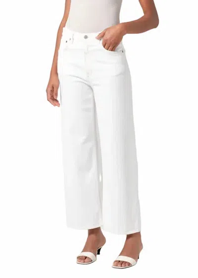 Agolde Ren High Rise Cropped Jean In White Wash
