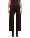Agolde Ren High Rise Wide Leg Ankle Jeans In Sloe Berry In Brown