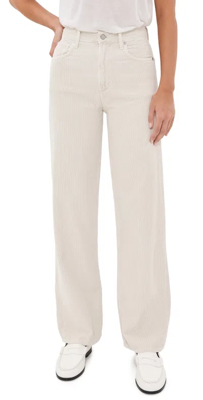 Agolde Ren High Rise Wide Leg Corduroy Pants 32 Bone In Neutral