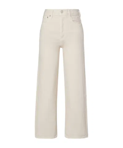 Agolde Ren High-rise Wide-leg Denim Trousers In Neutral