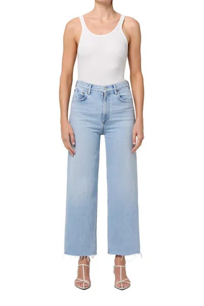 Agolde Ren High Rise Wide Leg Jean In Beam In Blue