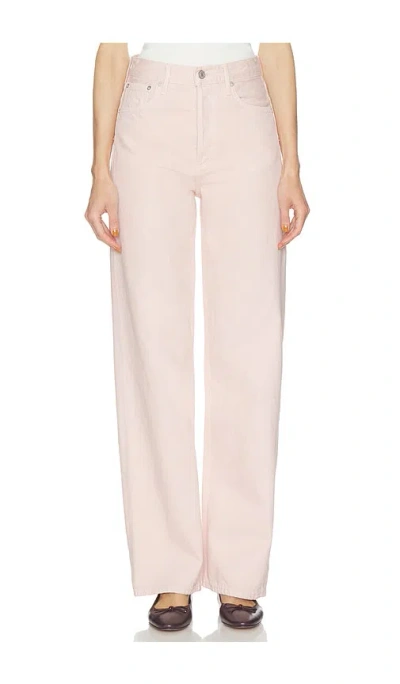 Agolde Ren High Rise Wide Leg Jeans In Pink