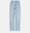 Agolde Ren High Waist Wide Leg Pants In Blue