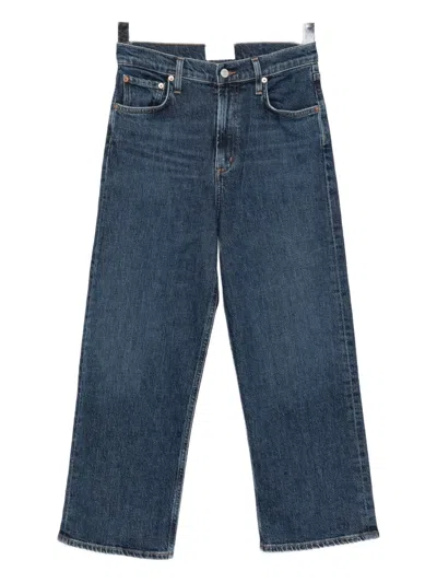 Agolde Ren High Rise Wide Leg Jeans In Blue