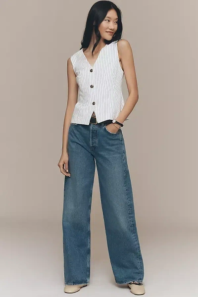 Agolde Ren High-rise Wide-leg Jeans In Blue