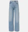 Agolde Lana Rigid Mid-rise Straight-leg Jeans In Blue