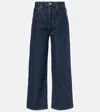 Agolde Ren Rigid High-rise Wide-leg Jeans In Blue