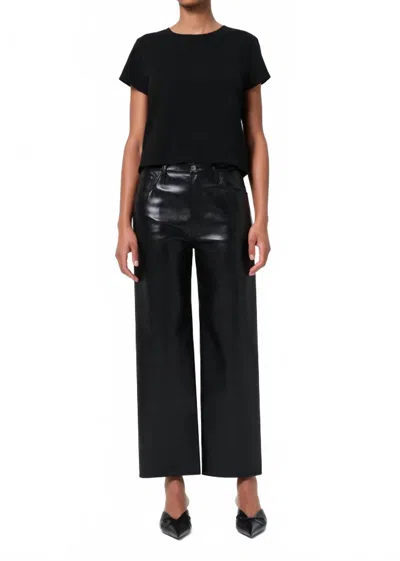 Agolde Ren High Rise Wide Leg Jeans In Detox In Black