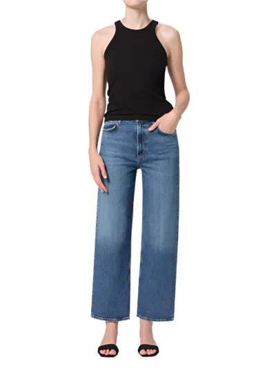 Agolde Ren High Rise Wide Leg Jeans In Fix In Blue