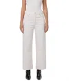 Agolde Dame High Rise Wide Leg Jeans In Fortune Cookie In White