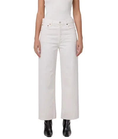AGOLDE REN HIGH RISE WIDE LEG JEANS IN FORTUNE COOKIE