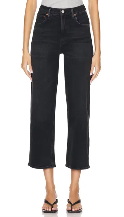 Agolde Ren High Rise Wide Leg Jeans In Hush In Multi