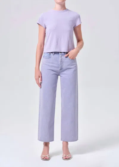 Agolde Ren High Rise Wide Leg Jeans In Lavender In Purple