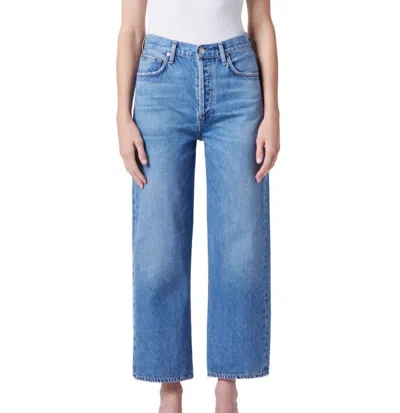 Agolde Ren High Rise Wide Leg Jeans In Shrine In Blue