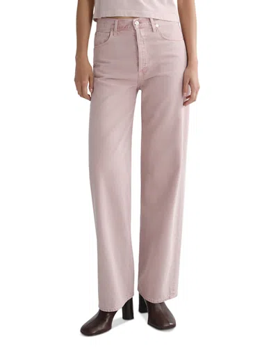 Agolde Ren High Rise Wide Leg Jeans In Wallflower In Pink