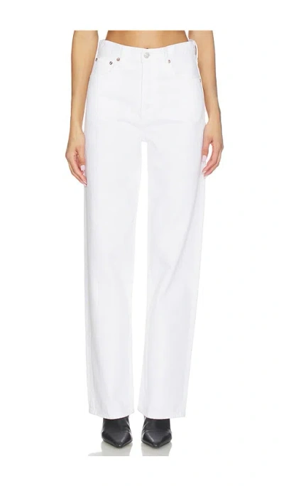 Agolde Ren High Rise Wide Leg Jeans In White