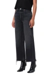 Agolde Ren High Waist Ankle Wide Leg Jeans In Black