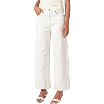 Agolde Ren High Waist Wide Leg Jeans In White