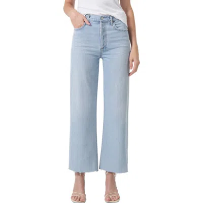Agolde Ren High Waist Wide Leg Jeans In Blue