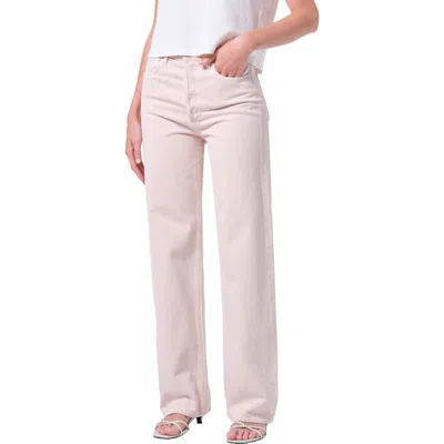 Agolde Ren High Waist Wide Leg Jeans In Pink