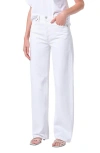 Agolde Vana Fold Wide-leg Jeans In White