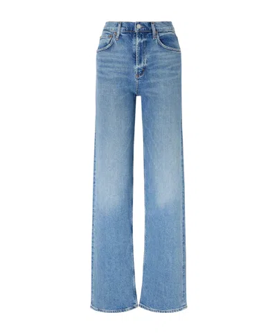 Agolde Ren High-waisted Straight Leg Jeans In Blue