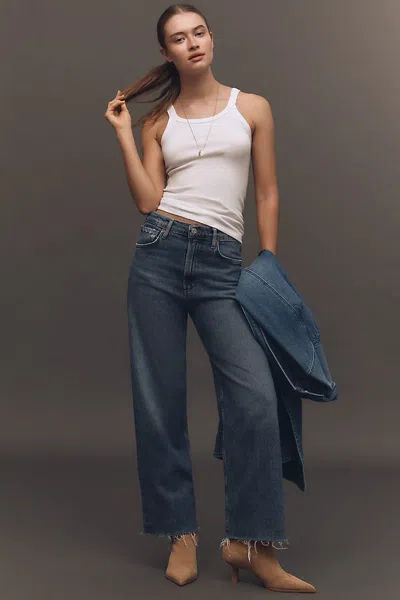 Agolde Ren High-rise Wide-leg Jeans In Blue