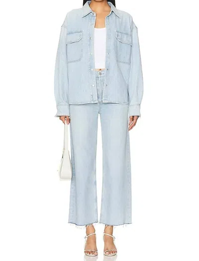 Agolde Ren High-waisted Wide-leg Jeans In Smash In Blue