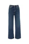 Agolde Denim Trousers With Belt Loops In Blue