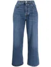 Agolde Valen High Rise Straight Jeans In Blue