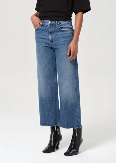 Agolde Ren High Rise Wide Leg Jean Shrine In Blue