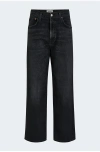 Agolde Ren High-rise Cropped Straight Jeans In Black
