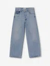 Agolde Wide-leg Jeans With Belt Loops And Five-pocket Style In Blue