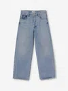 Agolde Wide-leg Jeans With Belt Loops And Five-pocket Style In Blue